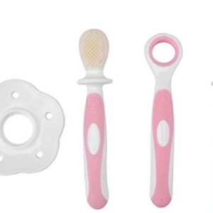3Pcs Cepillo de dientes para bebés Limpiador de lengua para bebés Conjunto de cuidado oral