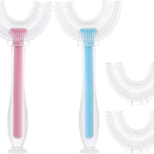 Cepillo de Dientes para Bebe en Forma de U, Cepillo de dientes de boca entera desmontable,