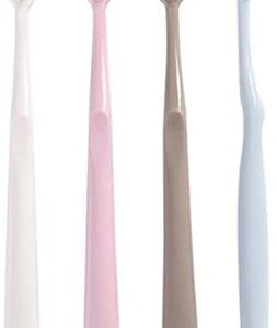 LONSVTTU 4 Piezas Cepillos de Dientes Manuales Suaves,Filamentos de dureza