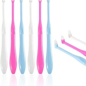 TSHAOUN 6 Cepillos Dientes de Penacho Copetudo Cepillo,cepillos de dientes de una sola