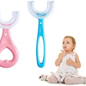 CaiTang 2PCS Cepillo de Dientes en Forma de U, Cepillo de Dientes de Boca Completa en