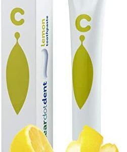 ClearDOT DENT Lemon Toothpaste - Fluoride Free, Sugar Free, Mint Free, Paraben Free,