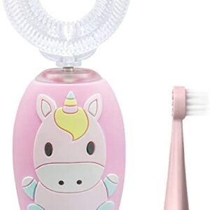 GUUSUI Cepillo de dientes eléctrico para niños de 2 a 8 años, 360 grados, ultrasónico