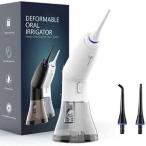 WOFEI Irrigador Bucal Portatil Profesional Inalambrico 4 Modos 3 Boquillas,Adecuado para