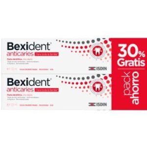 Isdin Bexident Anticaries, Pack Ahorro 30% EXTRA Pasta Dentífrica 12 5ml + 125 ml