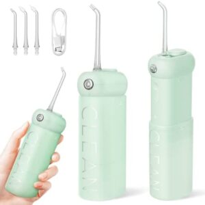 usmile Irrigador Bucal Portatil Ultrasónico, Irrigador Dental con 4 Modos y 3 Boquillas,