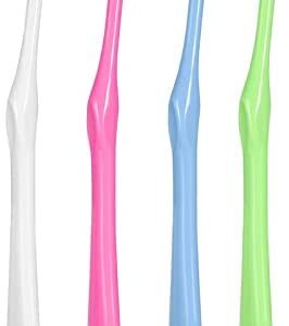 Rnitle 4 Cepillos Dientes de Penacho Copetudo Cepillo Diente,Cepillo Interspace Brush