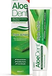 AloeDent Triple Action 100ml Aloe Vera pasta de dientes sin fluoruro