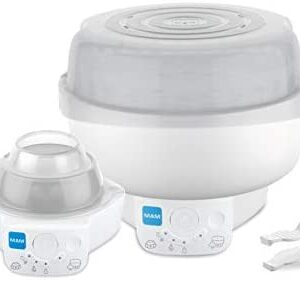 MAM Esterilizador Eléctrico Y Calienta Biberones Exprés F101, Unisex, White