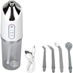 Irrigador Bucal Inalámbrico Portátil Capacidad de 220 Ml Irrigador Bucal con 4 Puntas de