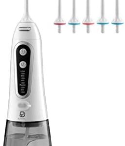 Irrigador Bucal, Irrigador Dental Portátil con 5 Boquillas 5 Modos 300ML, Multifuncional