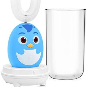 Kriogor Cepillo de Dientes Eléctrico para Niños, IPX7 a Prueba de Agua Forma de U Silicona