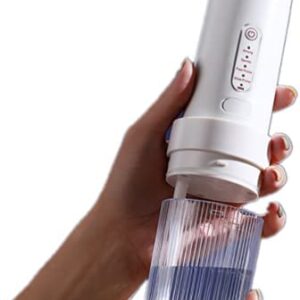 WOFEI Irrigador Bucal Portatil USB 1200 Mah 6.5W para Oficina En Casa, Blanco, 58x315 mm