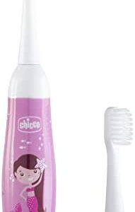 Chicco Cepillo de Dientes Eléctrico para Niños con Ligera Vibración, Cerdas Suaves, Agarre