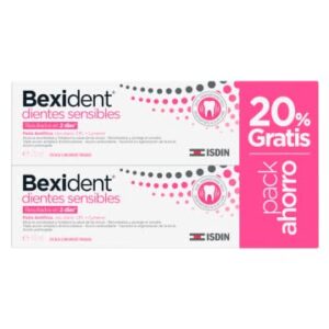 Isdin Bexident Dientes Sensibles, Pack Ahorro 20% EXTRA Pasta Dentífrica 75 ml + 75 ml