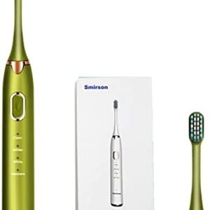 Cepillo de Dientes Eléctrico, limpiador bucal recargable (Verde)