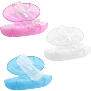YANGWEN Cepillo de Dientes de Silicona, 3 Piezas Cepillos de Dientes de bebé,Cepillo de