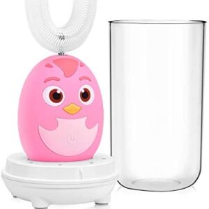 Kriogor Cepillo de Dientes Eléctrico para Niños, IPX7 a Prueba de Agua Forma de U Silicona