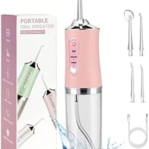 Irrigador Dental Profesional Portátil, Irrigador Bucal 230ml Irrigador Dental con 4