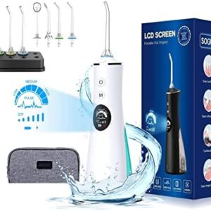 Irrigadores bucales Electrico ,irrigador dentals Portátil, pantalla LCD 5 modos DIY 7