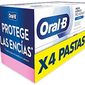 Oral-B Pasta de Dientes, Encías y Esmalte Pro-Repair, Blanqueante (Pack de 4 x 100ml),
