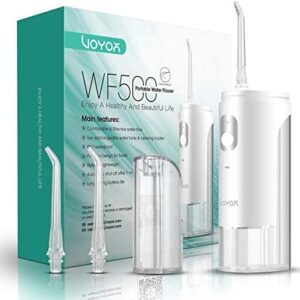 VOYOR Irrigador Bucal Portátil Mini Inalámbrico, recargable y removedor de placa