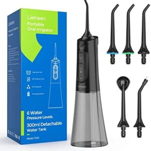 Liebssen Irrigador Bucal para limpieza de dientes Cepillos para dentaduras Operación con