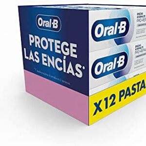 Oral-B Pasta de Dientes Encías y Esmalte Pro-Repair, Blanqueante, (12 x 75ml) Protege las