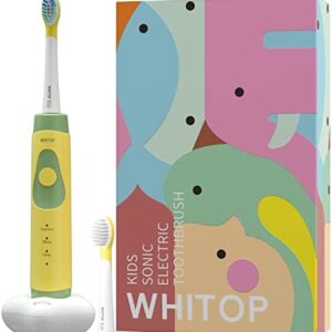 WHITOP ED03 Cepillo de dientes eléctrico para niños, IPX8, impermeable, recargable, 3