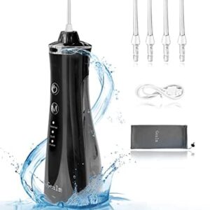 Irrigadores bucales,irrigador dentals,Gealm Irrigador bucal con 5 Boquillas 4 Modos,
