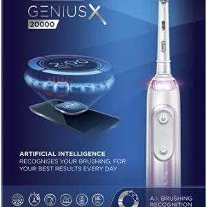 Cepillo de dientes eléctrico Oral-B Genius X con inteligencia artificial, color rosa