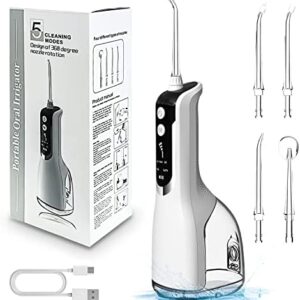 SLuB Irrigadores Bucales Irrigador Dental Portatil 360 ° Swivel Clean, IPX7 a Prueba de