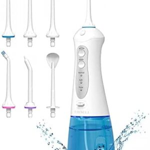TUREWELL FC1592 Irrigador Dental Profesional, 300ml Irrigador Bucal Portátil USB