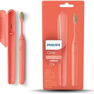 Philips One Cepillo de Dientes a Pilas - Cepillo Eléctrico color Coral de Miami (Modelo