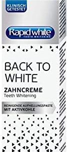 Rapid White Back to White - Crema dental blanqueadora de 75 ml para el hogar, pasta de
