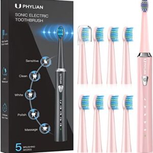 Cepillos de Dientes Electricos Sónico para Dientes Sensibles - Cepillo Electrico con 8