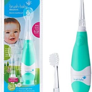 Cepillo de dientes eléctrico BabySonic de Brush-Baby para bebés y niños | Primeros dientes