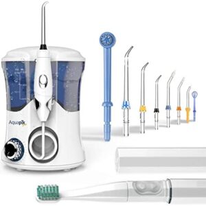 Aquapik Pro X- Irrigador bucal - Irrigador Dental Profesional, 8 Boquillas, 10 niveles de