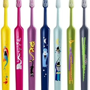TePe Kids Zoo - Cepillo de dientes suave / Cepillo manual para niños de 3 a 6 años /
