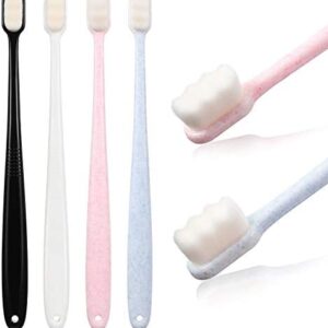 4 Cepillos de Dientes Manuales Suaves Micro-Nano Cepillos de Dientes con 20,000 Cerdas