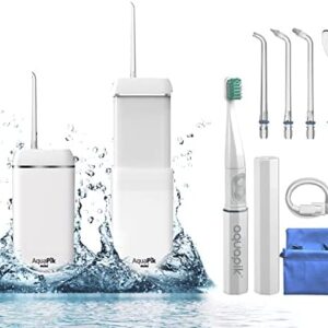 Aquapik Mini, Irrigador Bucal Portátil, Irrigador Dental Recargable para Viajes y Oficina.