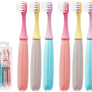 Bebelife | 6 piezas | Cepillos de dientes para niños de 2 a 5 años | Juego de cepillos de