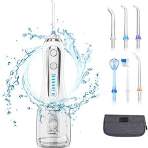 Irrigador Bucal Portátil Profesional, Irrigador Dental Multifuncional con 5 Modos,