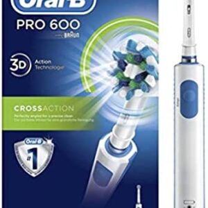 Oral-B PRO 600 CrossAction - Cepillo de dientes eléctrico recargable, con Tecnología