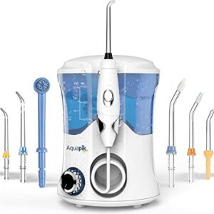 Aquapik Pro - Irrigador bucal - Irrigador Dental Profesional, 8 Boquillas, 10 niveles de