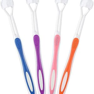 4 Cepillos de Dientes de Tres Caras Cepillo de Dientes Sensorial de Autismo de Viaje con