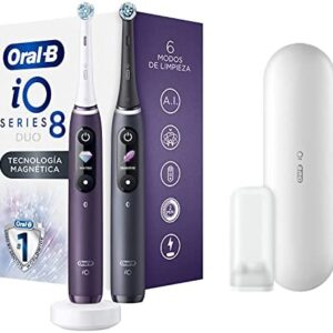 Oral-B iO 8 Cepillos de Dientes Eléctricos (Pack de 2) con Mangos Recargables, Tecnología