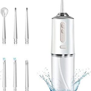 Flosser de agua para dientes sin cable, irrigador oral recargable, chorro de agua dental