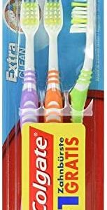 COLGATE 123732 Cepillos Dientes, Extra Clean, Pack de 3 Unidades