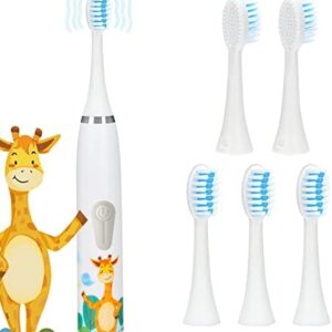 Pwsap Cepillo de Dientes Eléctrico para Niños, Cepillo de Dientes Sónico para Niños, Niños